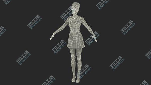 images/goods_img/20210312/3D Dark Skinned Black Nurse Rigged/5.jpg